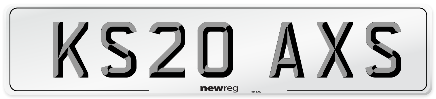 KS20 AXS Number Plate from New Reg